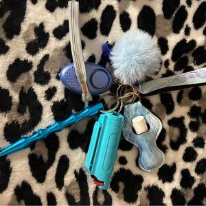 Blue Self-Defense Keychain Set
